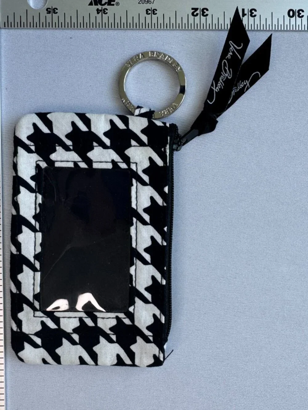 Vera Bradley Zip ID Case Lot of 4 Houndstooth Canterberry Nantucket Navy Mimosa - Picture 8 of 9